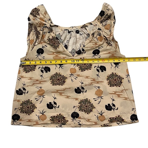 Ulla Johnson Ruffle-Sleeve Floral Elia Top Sz:0 - Picture 10 of 12